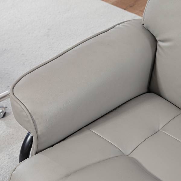 Relaxsessel mit Hocker 839-961V81GY Grau - 85 x 76 cm