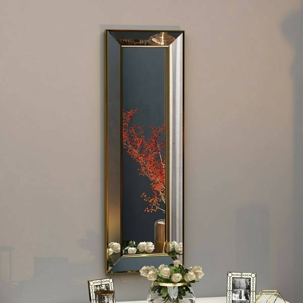 Spiegel Auron Gold - Holzwerkstoff - 30 x 90 x 3 cm