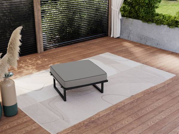 Garten-Sitzhocker ELBA Grau