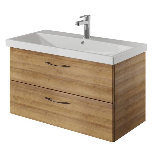 Waschtisch VILLATORO-66-31 Braun - Holzwerkstoff - 90 x 53 x 45 cm