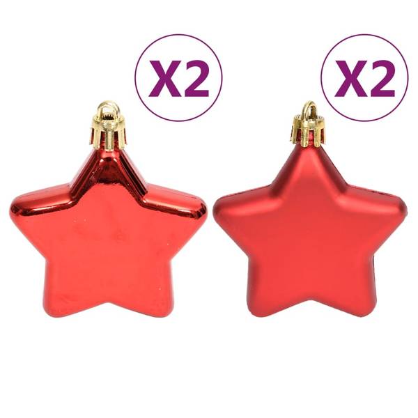 Boules de noël 3028562 (lot de 108) Rot - Weiß - Kunststoff - 1 x 1 x 1 cm