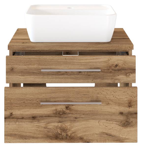 Waschtisch-Set Davos 90cm Braun - Holzwerkstoff - 90 x 180 x 47 cm