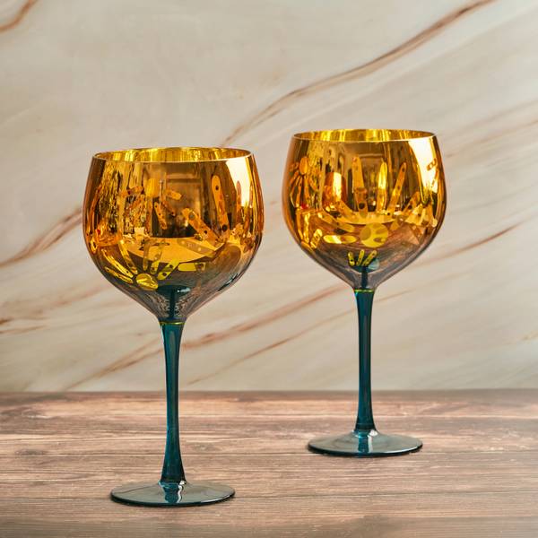 Gin-Gläsern Fiesta 2er-Set Glas - 24 x 22 x 12 cm