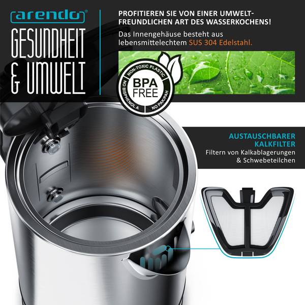 Wasserkocher GE-1943 Silber - Metall - 25 x 24 x 16 cm