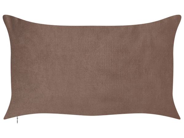 Coussin décoratif CRODYLINE Marron - Rose foncé - Textile - 35 x 15 x 60 cm