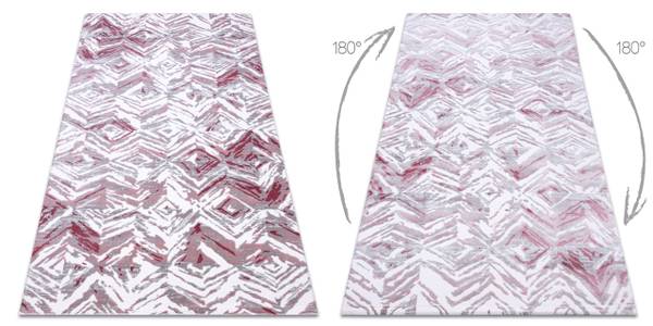 Teppich P13808 Pink - Polyacryl - 160 x 1 x 230 cm
