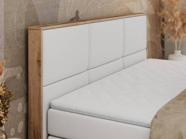 Boxspringbett ALBERO 2 KING DUO Weiß - Breite: 168 cm - H3
