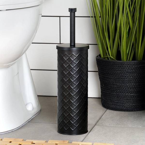 Toilettenbürste 14928 Schwarz - Metall - 11 x 10 x 28 cm