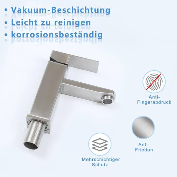 Keukenkraan Norman zilver - metaal - 5 x 18 x 12 cm