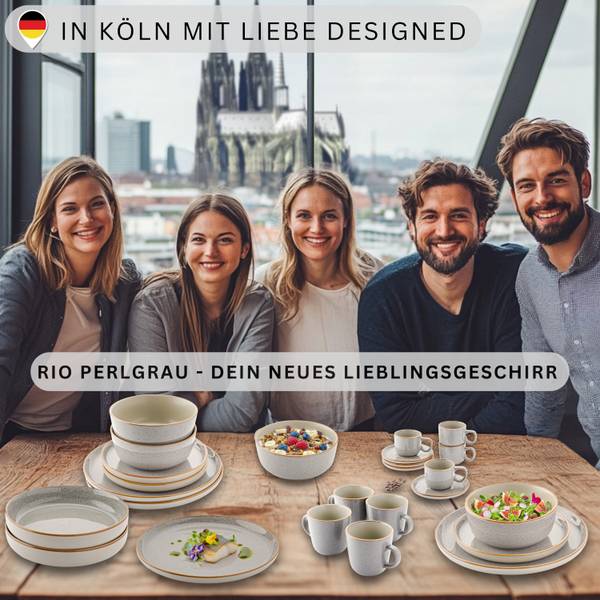 Tafelservice Rio Grau - Anzahl Teile im Set: 12
