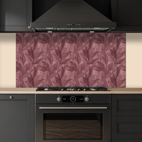 SPRITZSCHUTZ KÜCHE Blätter 120 x 60 cm