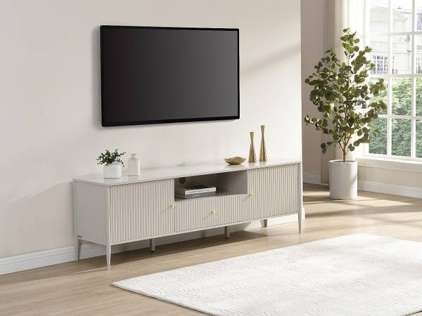 TV-Board CALITARO Beige - Holz teilmassiv - 178 x 55 x 40 cm