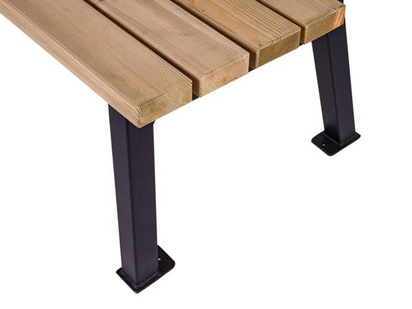 Gartenbank New York Schwarz - Stahl - 65 x 85 x 120 cm