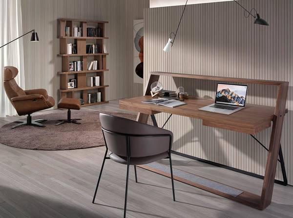 Schreibtisch 3216 Braun - Holzwerkstoff - 176 x 105 x 76 cm
