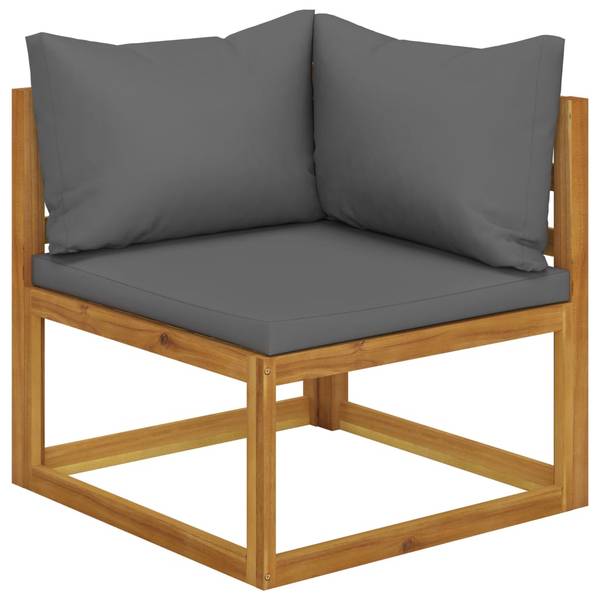 Garten-Lounge-Set 3009697-23 10-teilig Grau - Polyester - Akazie - 68 x 29 x 68 cm