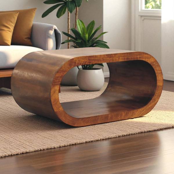 Couchtisch Amaya Braun - Mango - 80 x 40 x 50 cm