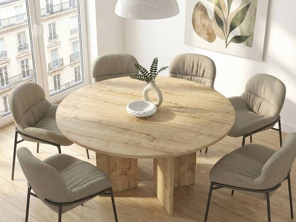 Esstisch TOPANIA Beige - Braun
