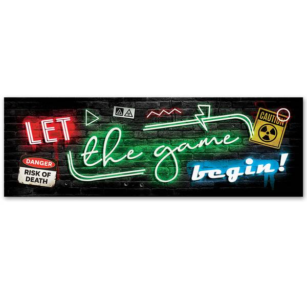 Wandbild schriftzug für spieler neon 150 x 50 cm