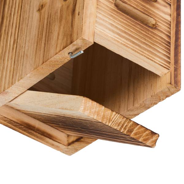 Marienkäferhaus aus Holz Braun - Holzwerkstoff - 19 x 23 x 13 cm