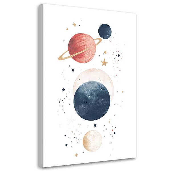 Afbeelding, Planeten Kosmos Boho 70 x 100 cm