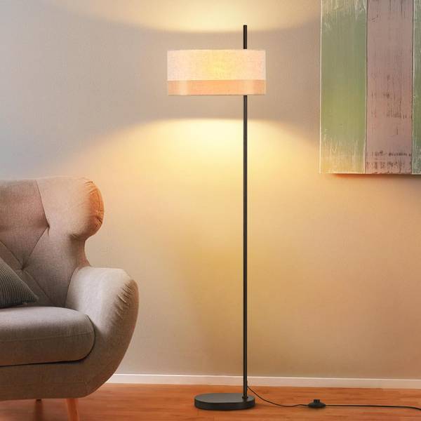 Standleuchte sdqd Weiß - Leinen - Eisen - 25 x 154 x 40 cm