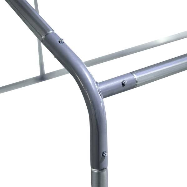 Hühnergehege CP352 Silber - Metall - 380 x 195 x 280 cm