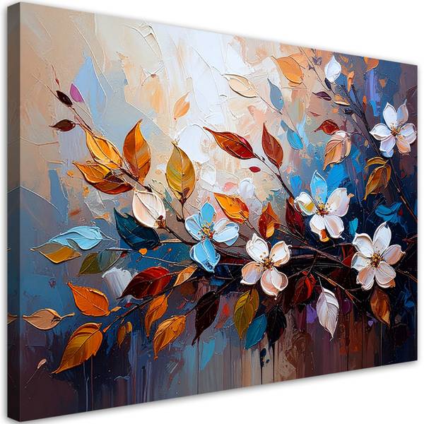Canvas schilderij Bloemen 60 x 40 cm