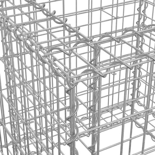 Gabionenkorb 364850 Silber - Metall - 70 x 65 x 70 cm