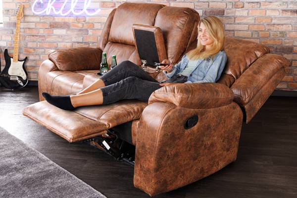 Kinosessel HOLLYWOOD Braun - Polyester - 188 x 78 x 93 cm
