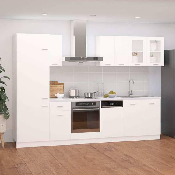 Küchenschrank-Set 3005214 8-teilig Weiß - Holzwerkstoff - 102 x 76 x 50 cm