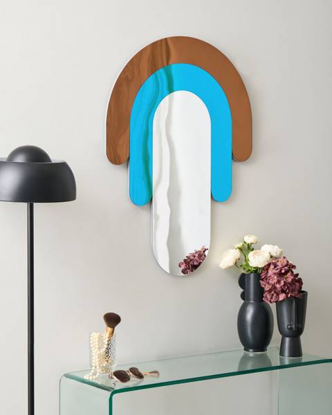 Miroir MESPAUL En partie en bois massif - 60 x 80 x 1 cm