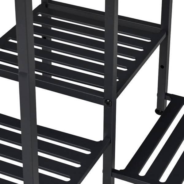 Plantenrek metaal voor woonkamer zwart - ijzer - staal - 55 x 81 x 55 cm