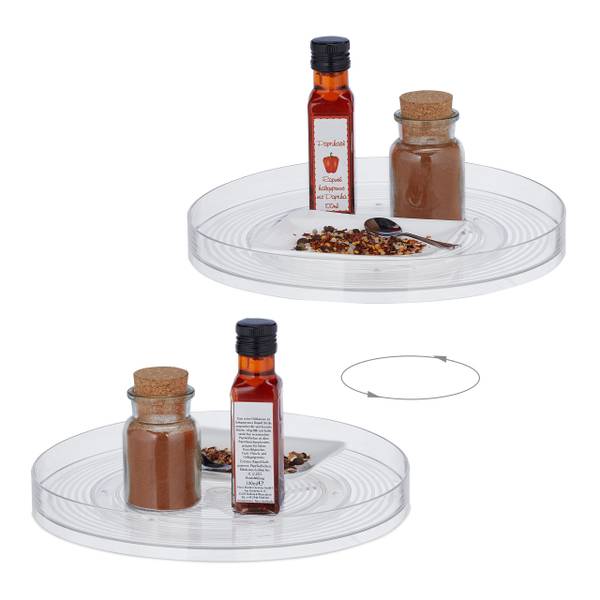 Durchsichtiger Drehteller für die Küche Kunststoff - 30 x 4 x 30 cm