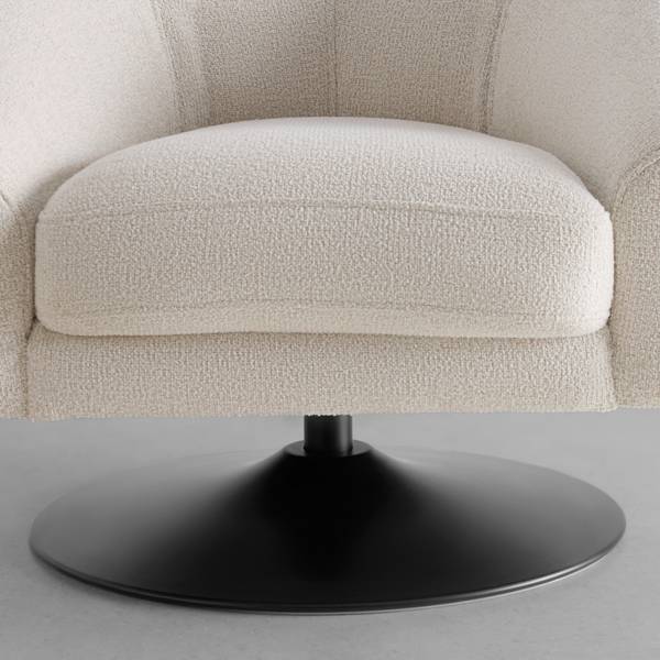 Designsessel LUGO Beige - Weiß - Textil - 93 x 72 x 79 cm