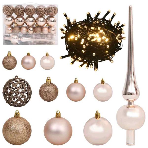 Künstlicher Weihnachtsbaum 3700000068-5 Grün - Roségold - Weiß - 60 x 120 x 60 cm