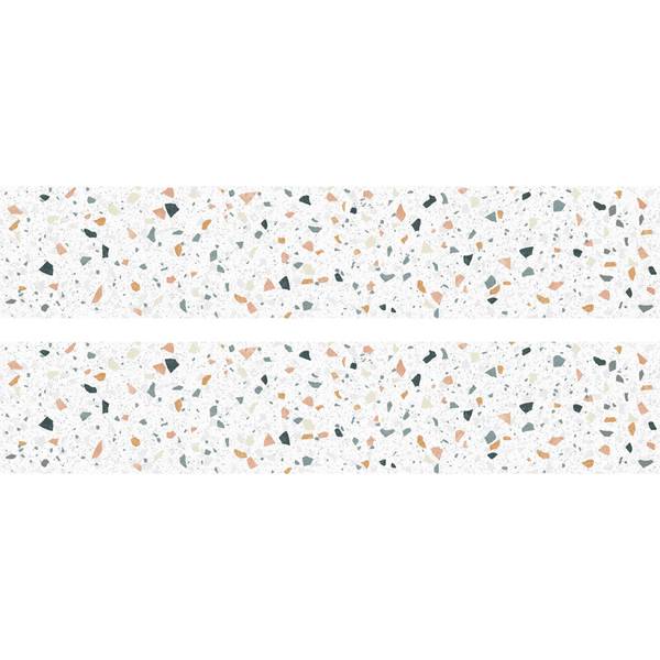 2 Wandpaneel Küche - TERRAZZO DOLCE Aluminium - 90 x 20 x 0 cm