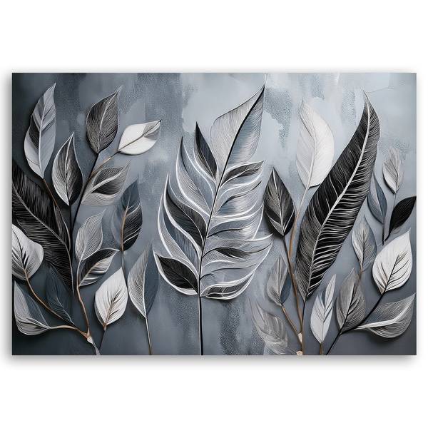 Wandbild minimalismus blätter natur 90 x 60 cm