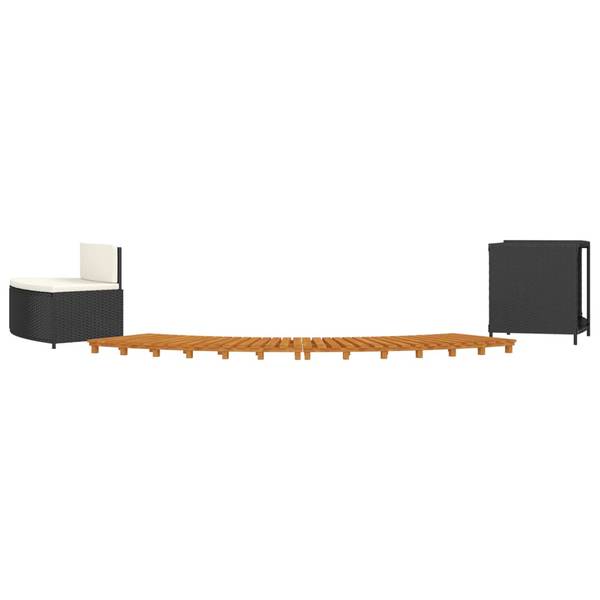 Cadre de bain à remous 3028689-2 Noir - Acier - 45 x 55 x 110 cm