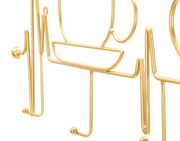 Porte-manteau Breakfast G Doré - Métal - 60 x 27 x 60 cm
