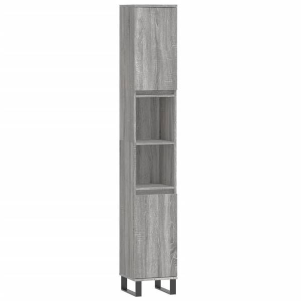 Badkamermeubelset 3030370 Set van 3 grijs - ijzer - 33 x 60 x 65 cm