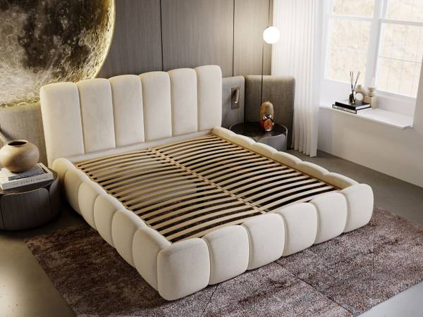 Polsterbett CLOUD Beige - 205 x 105 x 227 cm