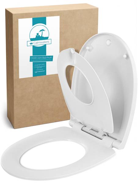 WC-Sitz Family mit Kinder-Einsatz Weiß - Kunststoff - 37 x 5 x 46 cm