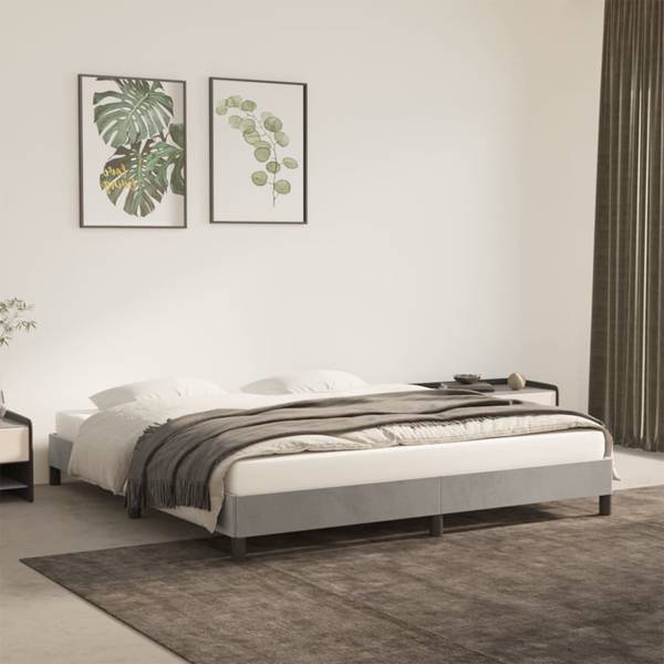 Bettgestell 3016042-3 Hellgrau - 183 x 25 x 203 cm
