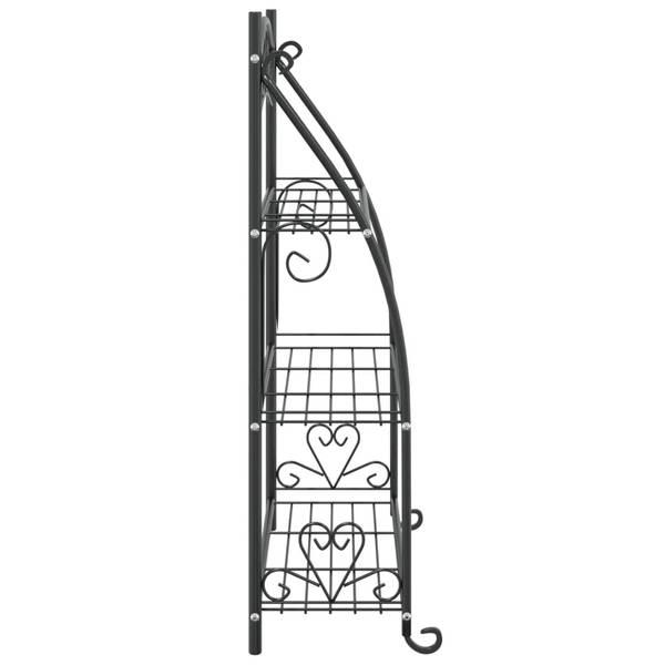 Blumenregal 319353 Schwarz - Stahl - 30 x 96 x 56 cm