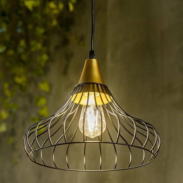 Pendelleuchte LOTTE Schwarz - Gold - Stahl - 17 x 149 x 17 cm