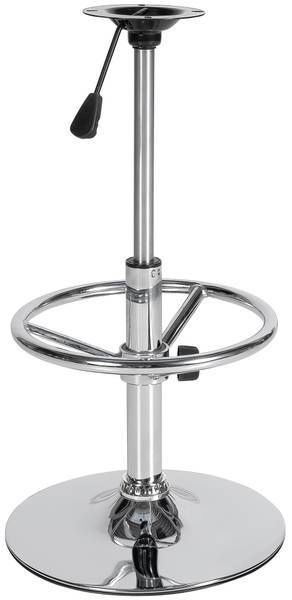 Barhockergestell ROUND Silber - Metall - 39 x 55 x 39 cm