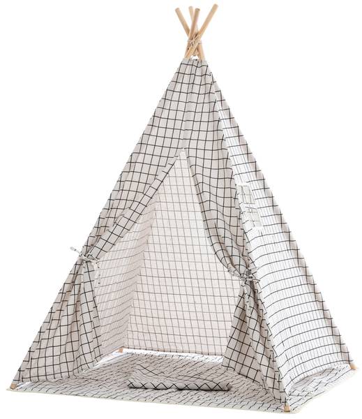 Spielzelt Esna Grau - Textil - 120 x 155 x 120 cm
