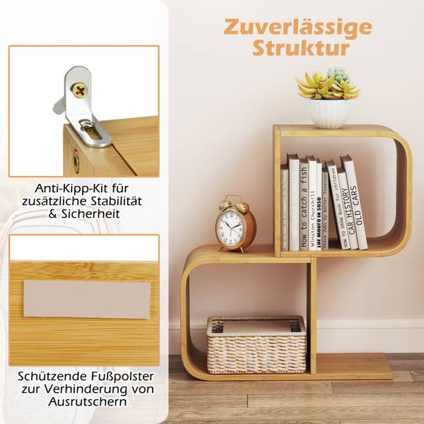 Bücherregal VH33117ZMDE Braun - Holzwerkstoff - 23 x 67 x 61 cm