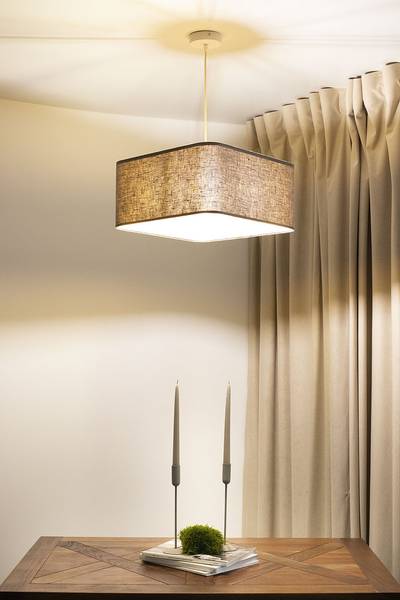Hängeleuchte Kwadro Elegant Braun