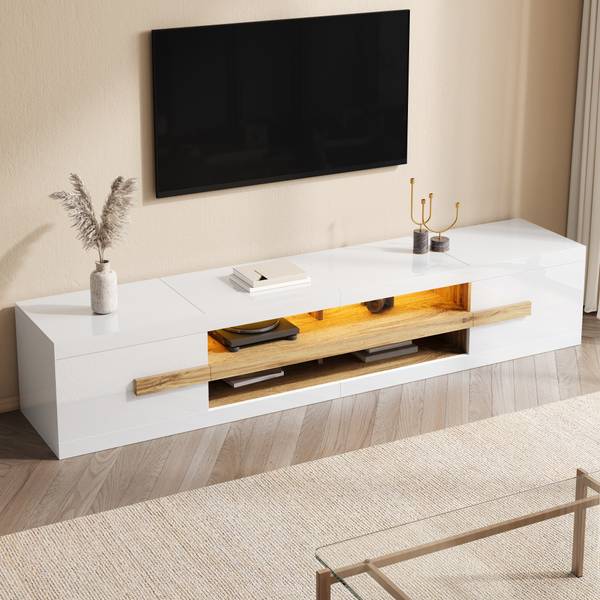 TV-Lowboard Eirene Ⅰ Weiß - Holzwerkstoff - 200 x 38 x 40 cm